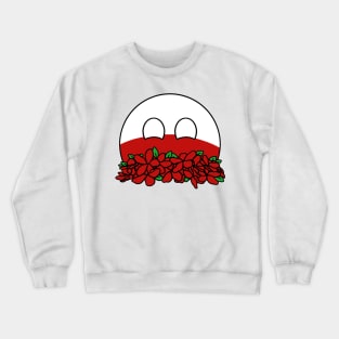 countryballs poland play flowers Crewneck Sweatshirt